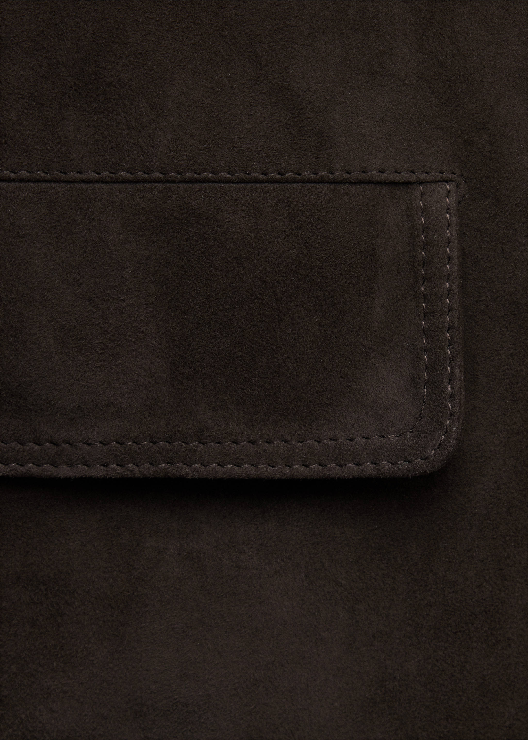 Veste daim col officier - Détail de l'article 0, Gris. Ref: 37026350-00.