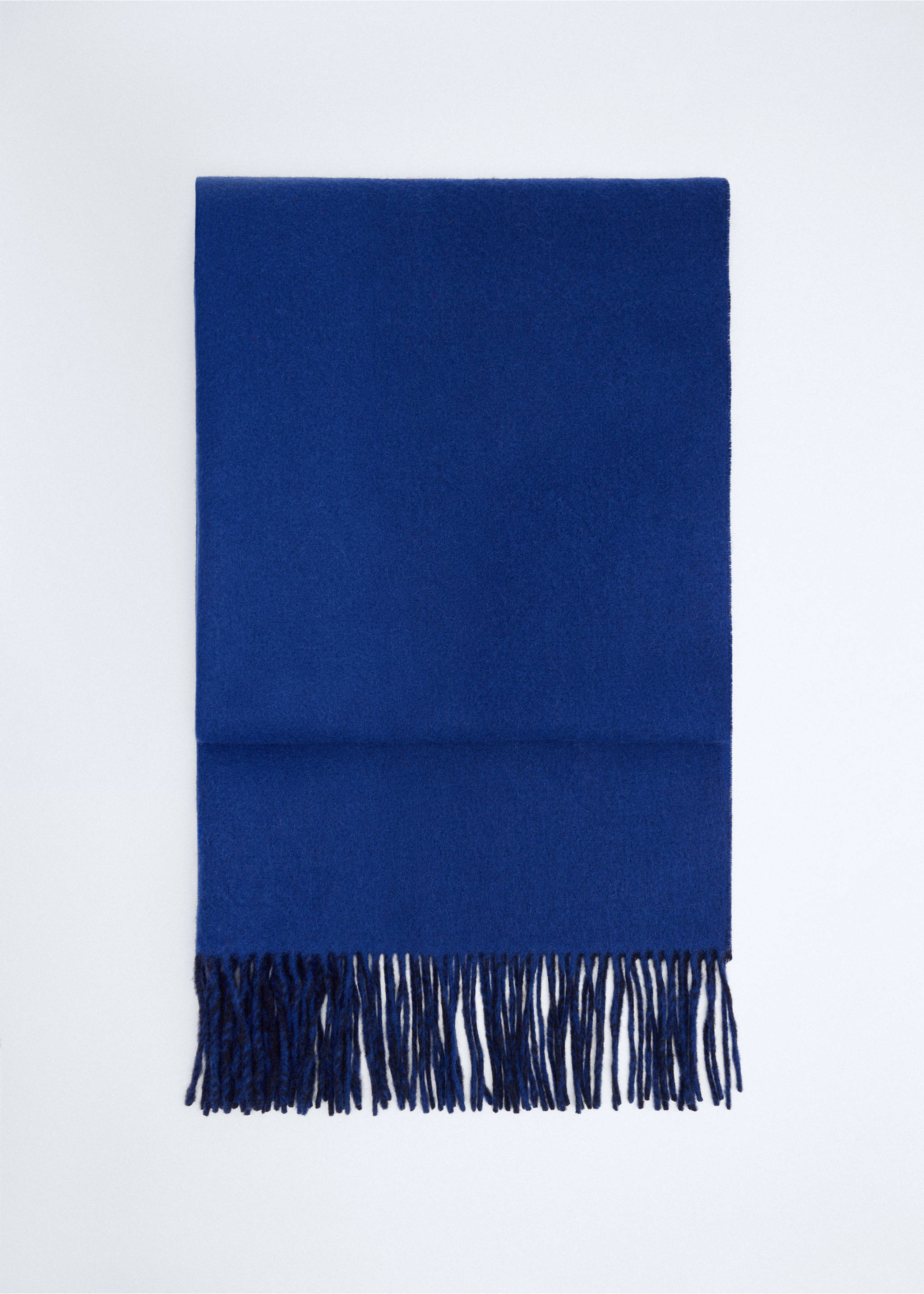 100% reversible wool scarf - Article without model, Blue. Ref: 37026352-00.