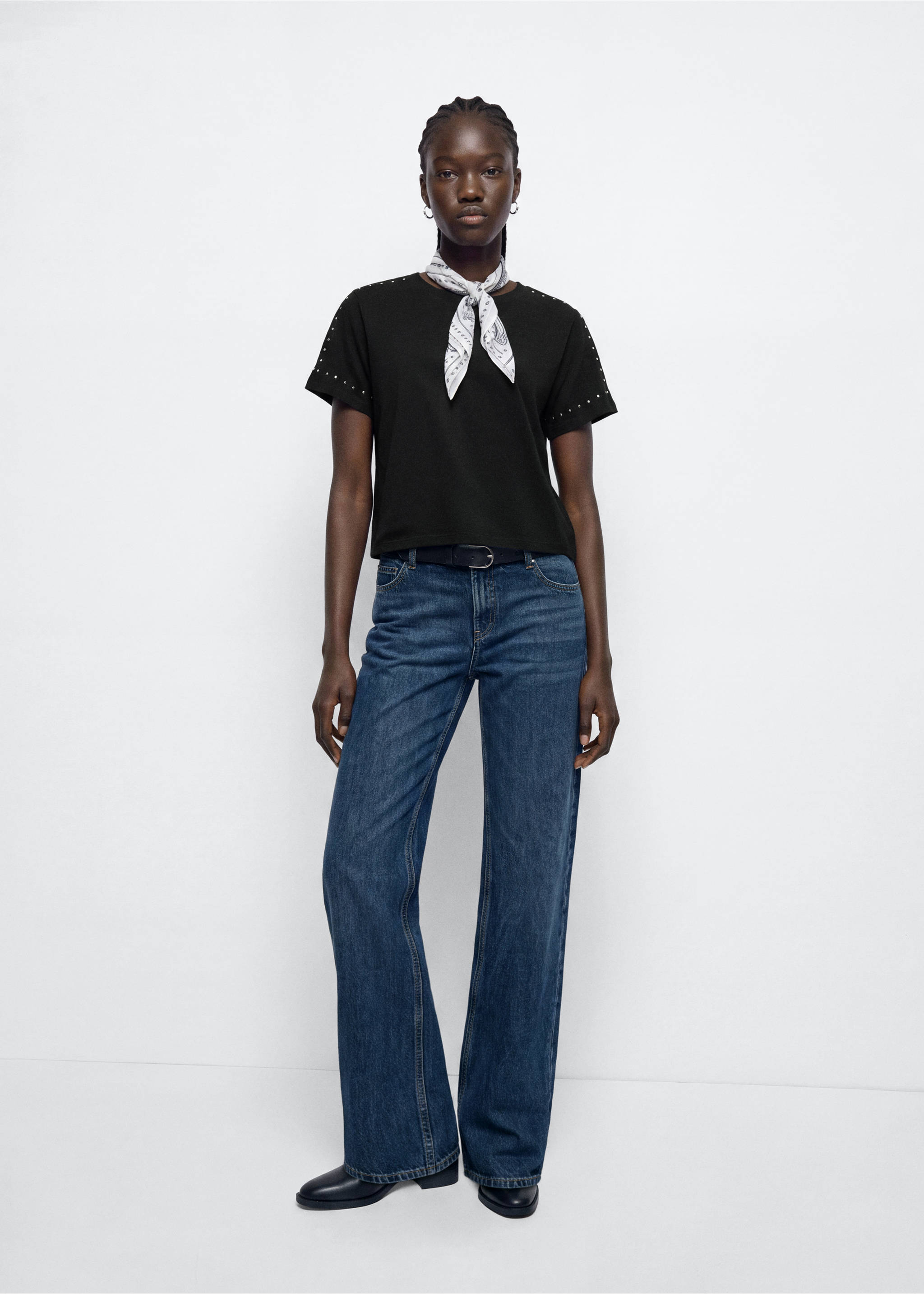T-shirt starry - Plan général, Noir. Ref: 37026355-00.
