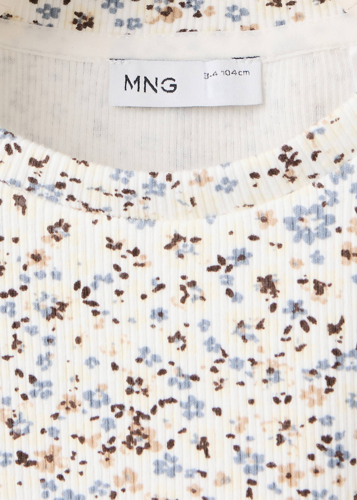 Ribbed flower T-shirt — Off White