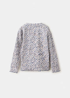Ribbed flower T-shirt — Blue 5