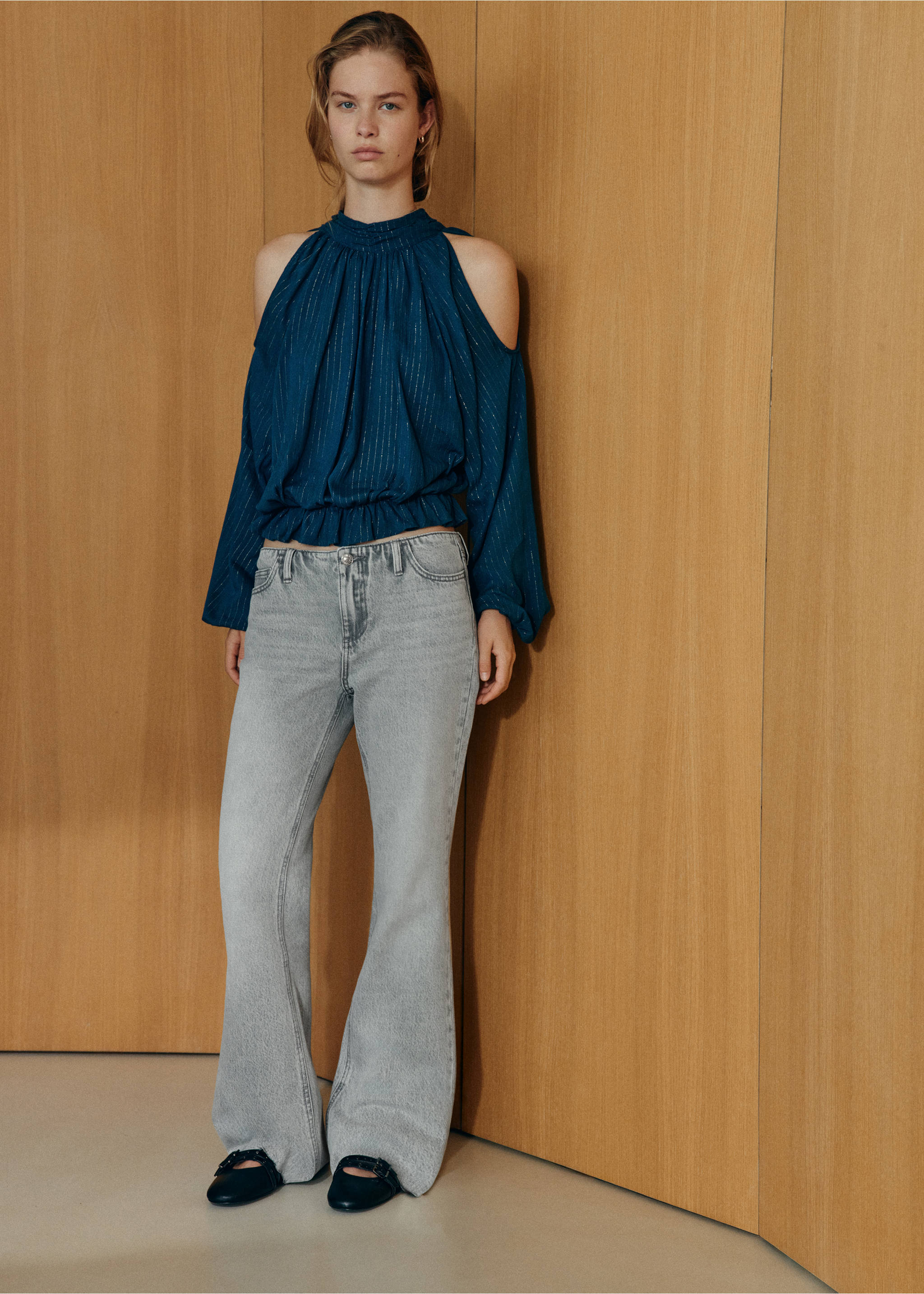 Light-wash flare jeans - General plane, Denim Grey. Ref: 37026359-00.
