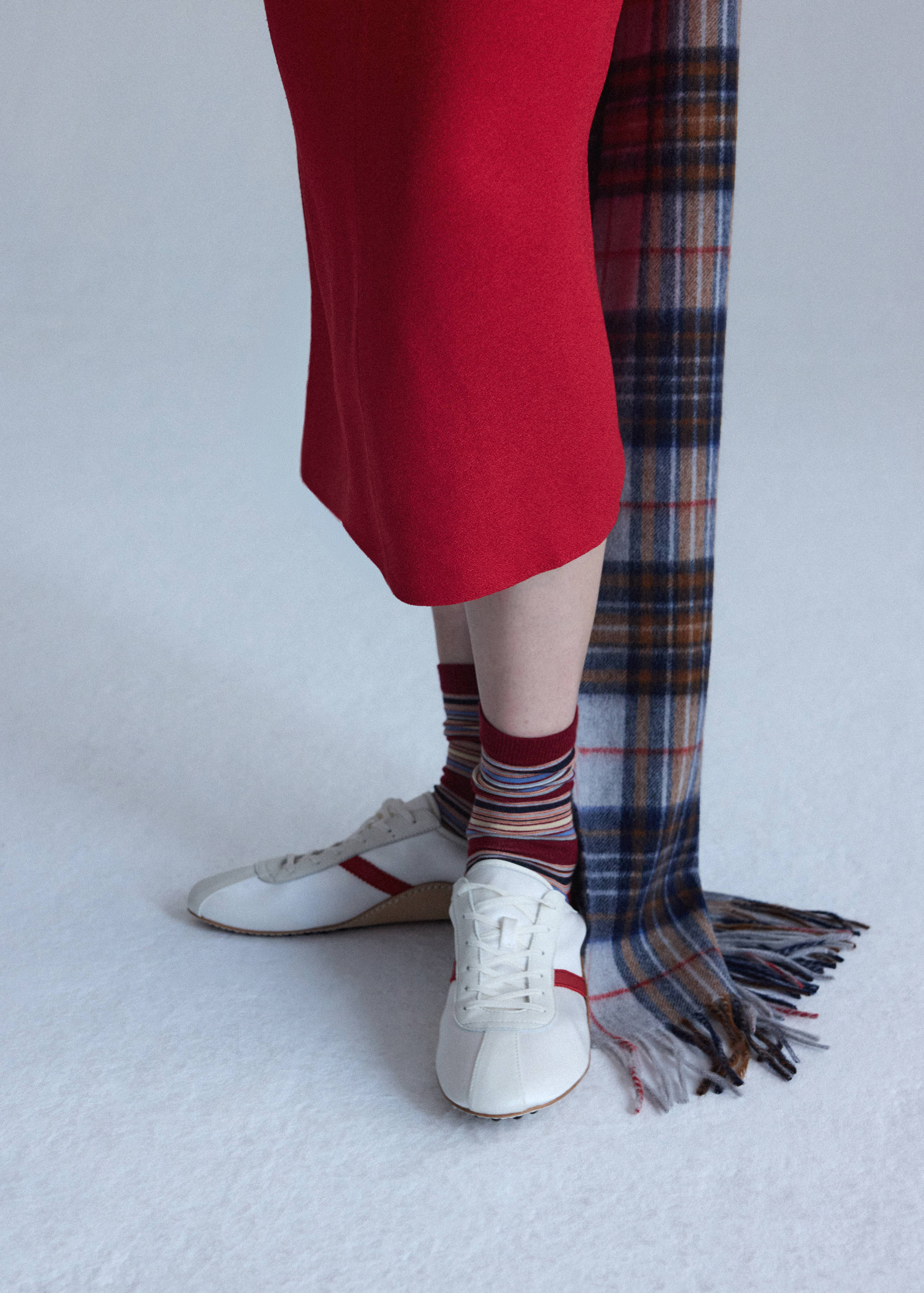 Fine-knit striped socks - General plane
