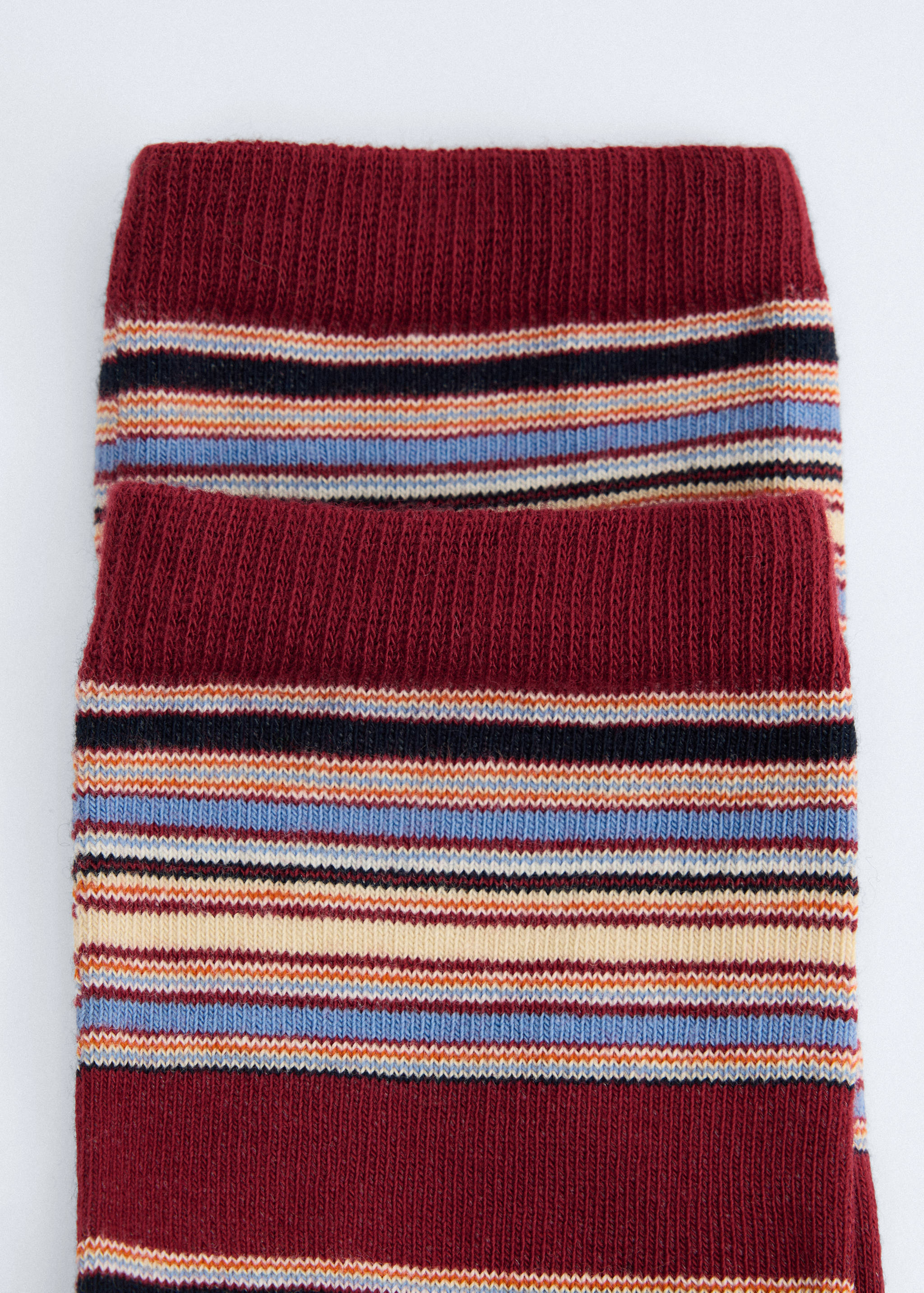 Fine-knit striped socks - Medium plane