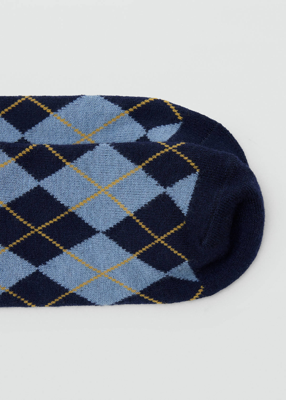 Argyle knit socks — Blue