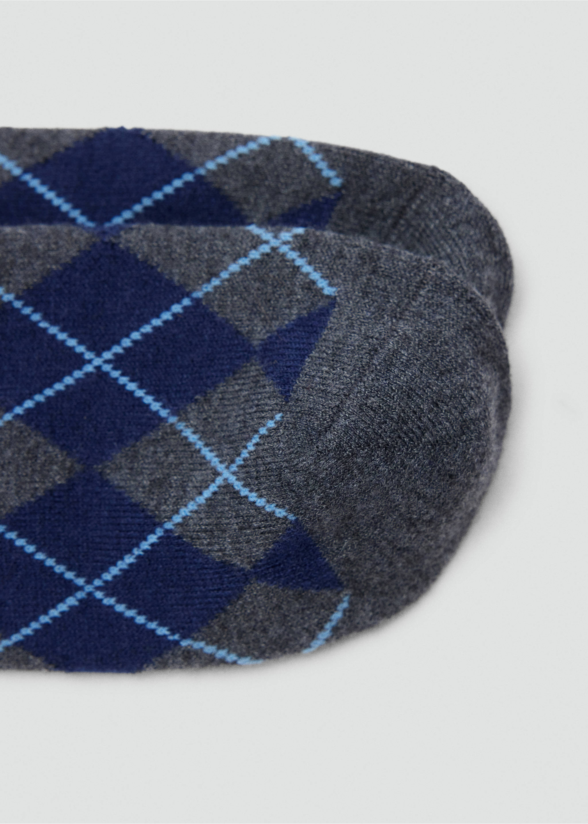 Argyle knit socks - Medium plane, Navy. Ref: 37026362-00.
