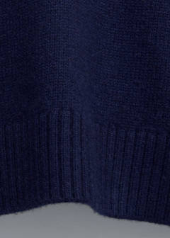 Wool jersey with contrast overlay — Navy 8