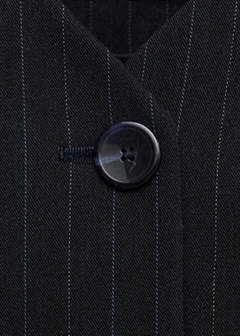 Wool pinstripe blazer — Navy 7