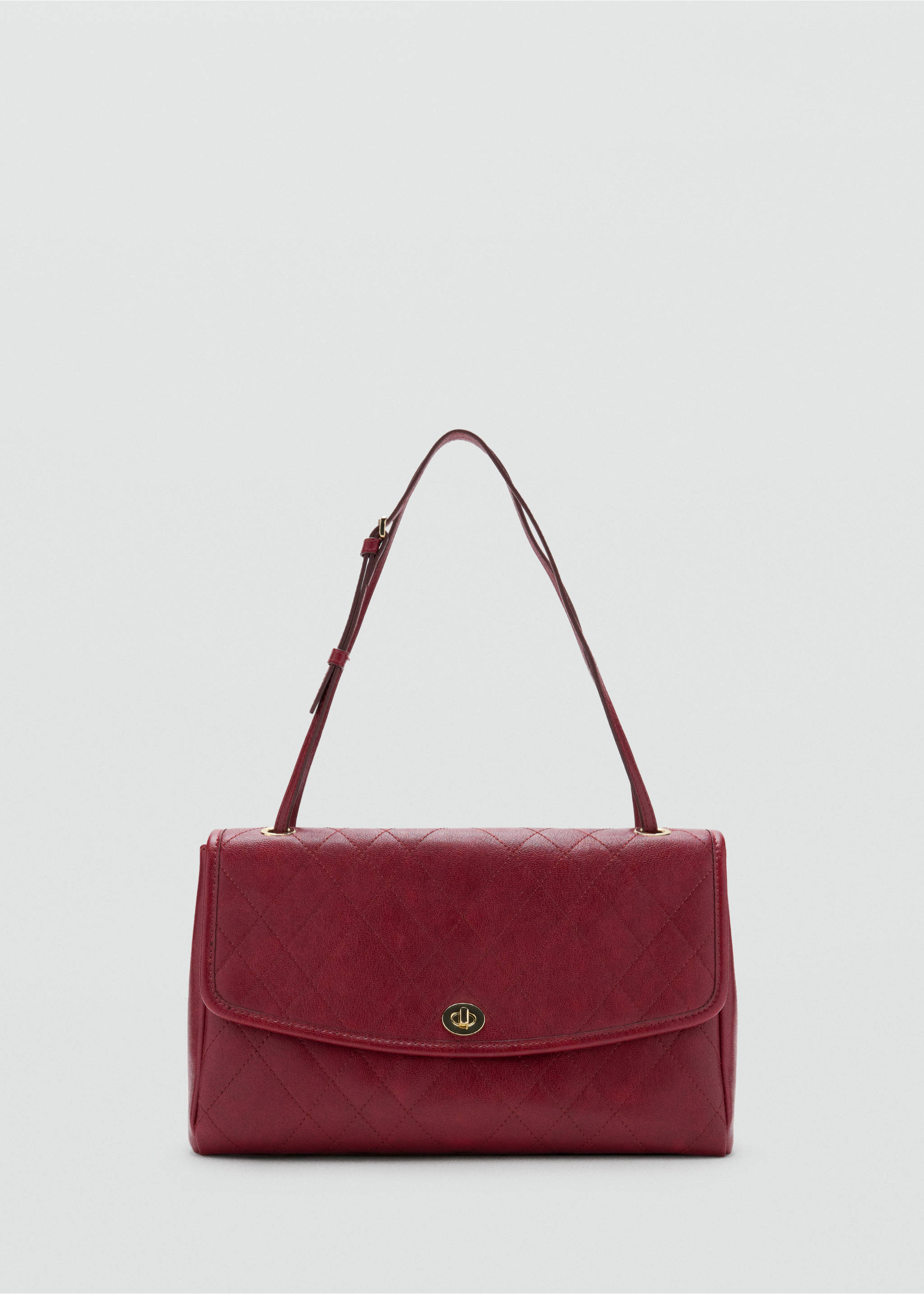 Quilted shoulder bag - Article without model, Burgundy. Ref: 37026368-00.