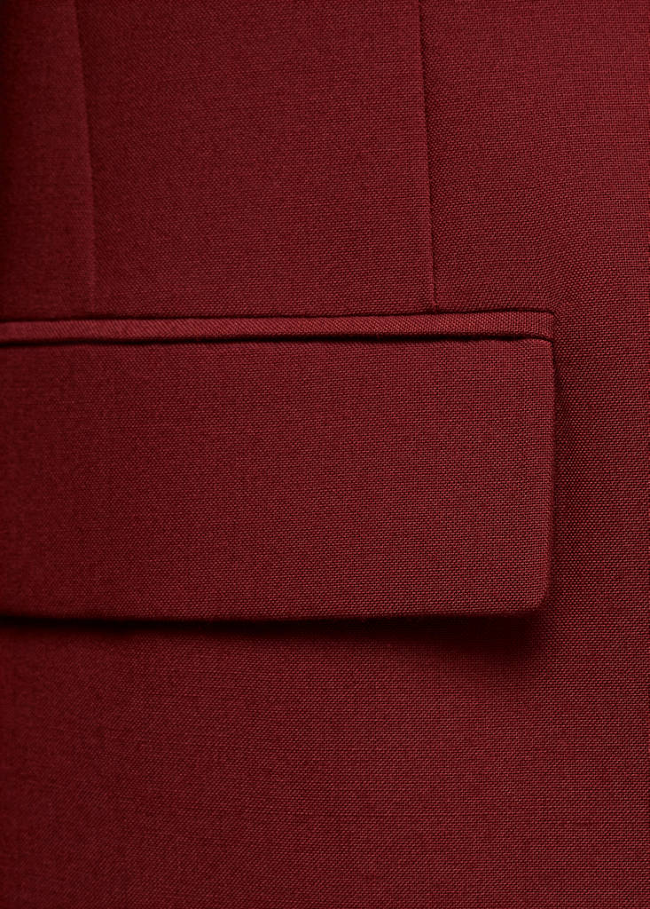 Wool suit blazer — Wine