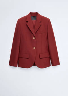 Wool suit blazer — Wine 5