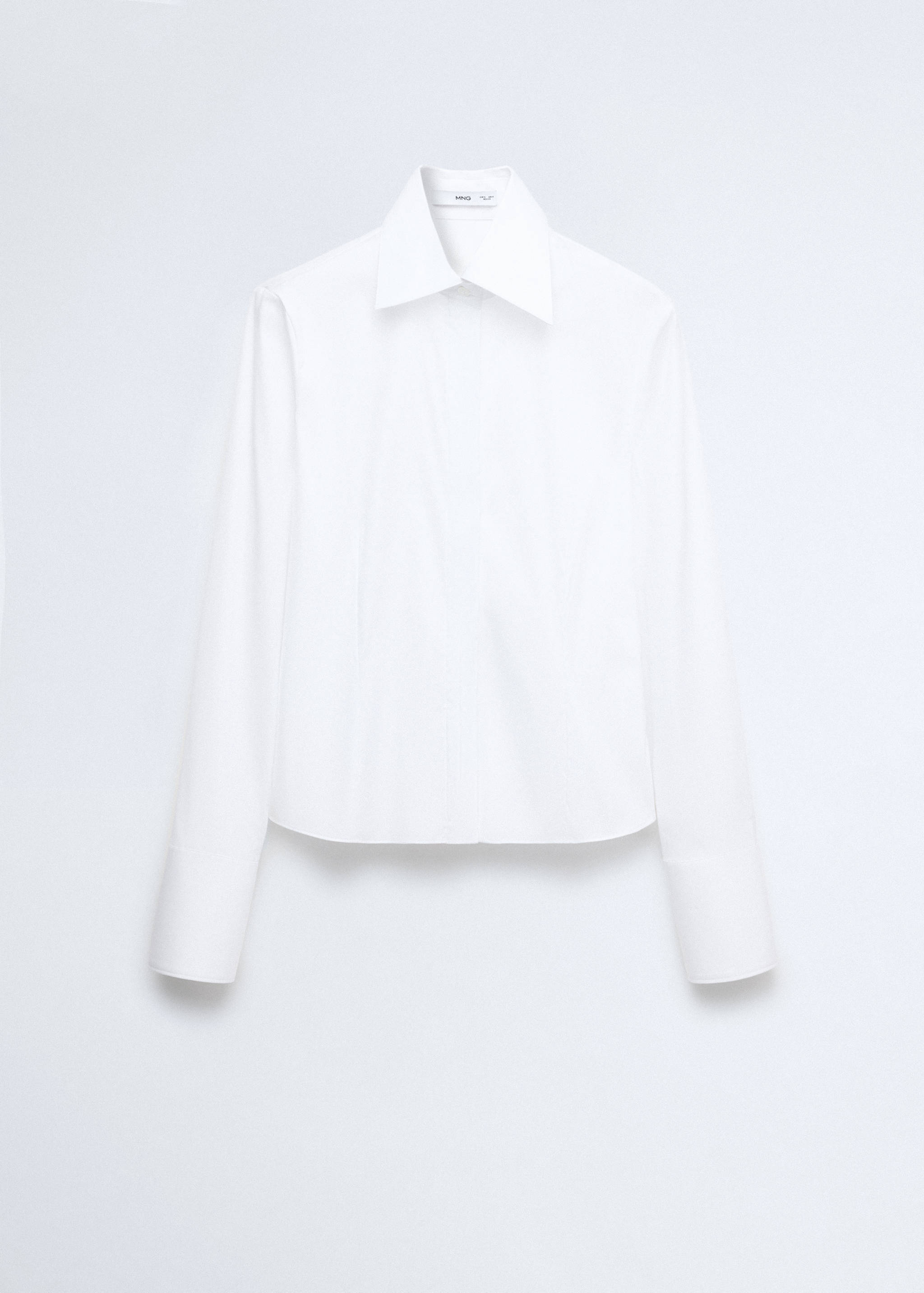 Cropped poplin shirt - Article without model