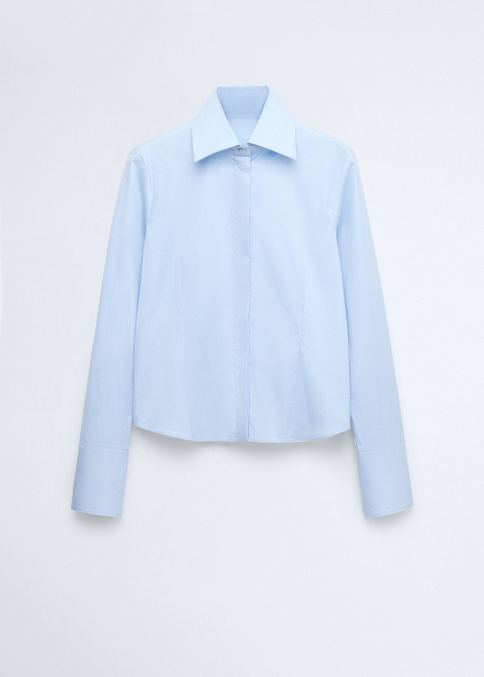 Cropped poplin shirt - Article without model