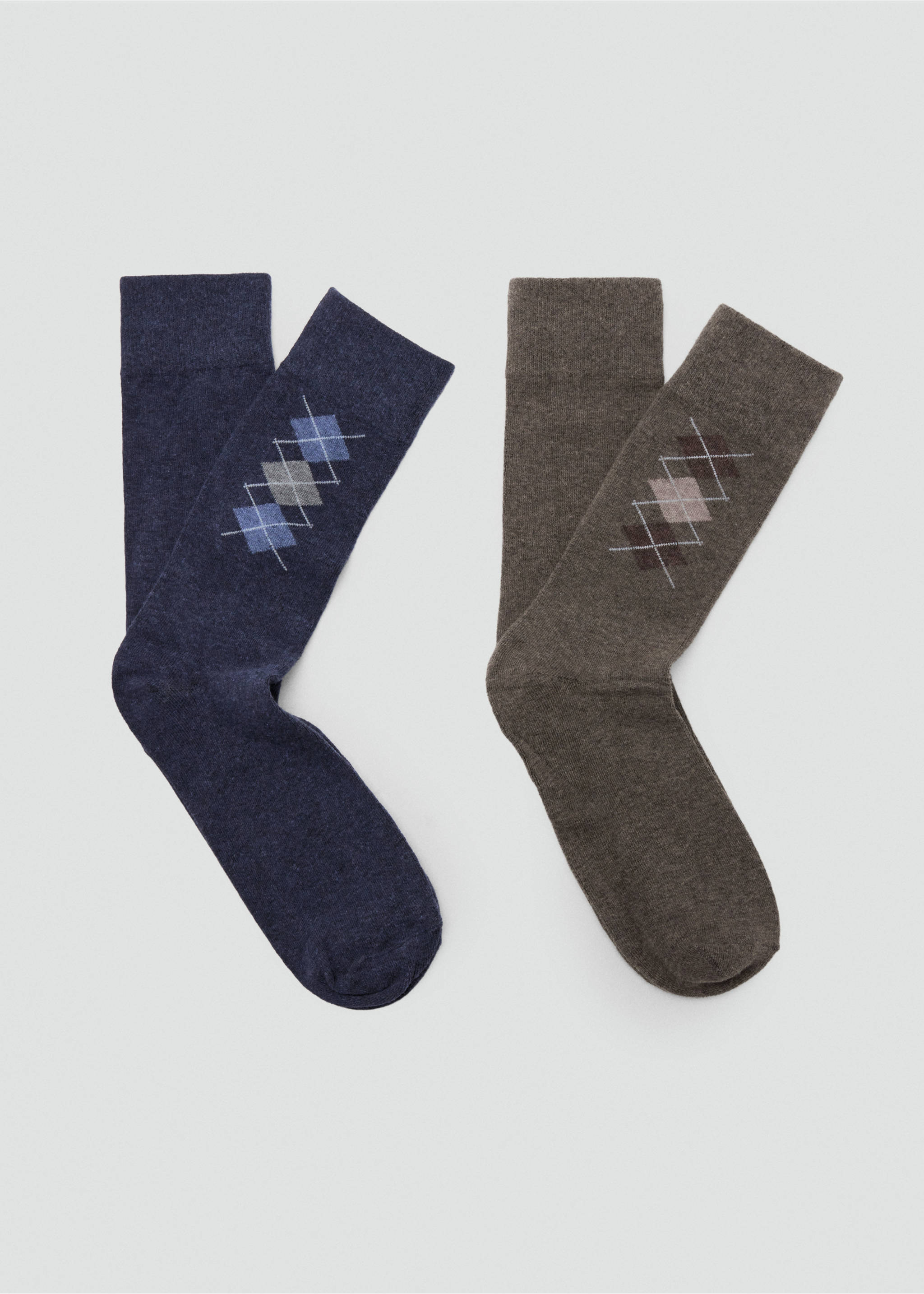 Pack 2 calcetines rombos - Artículo sin modelo, Azul marino. Ref: 37026723-00.