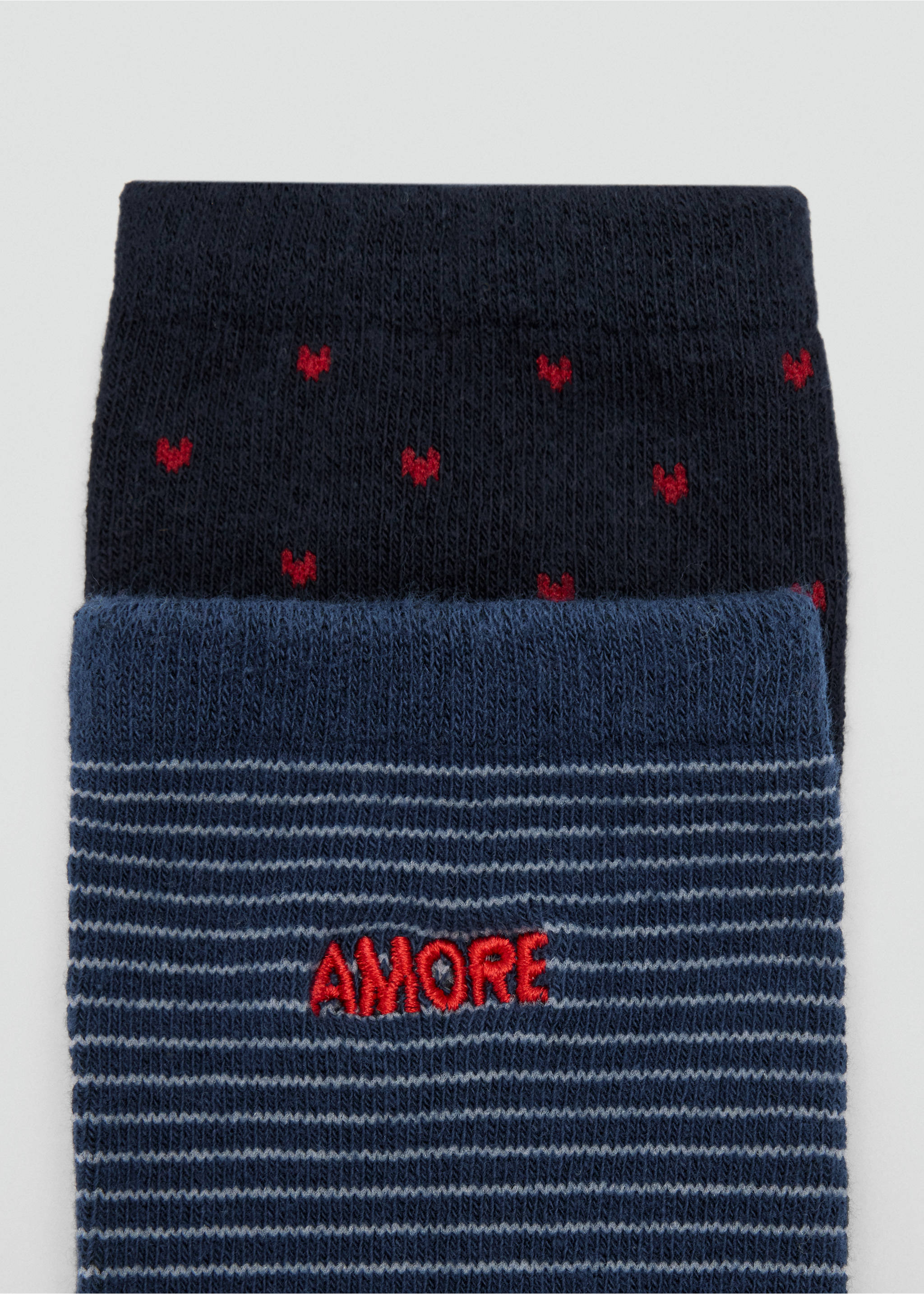 2 pack mixed socks - Details of the article 8, Dark Navy. Ref: 37026725-00.