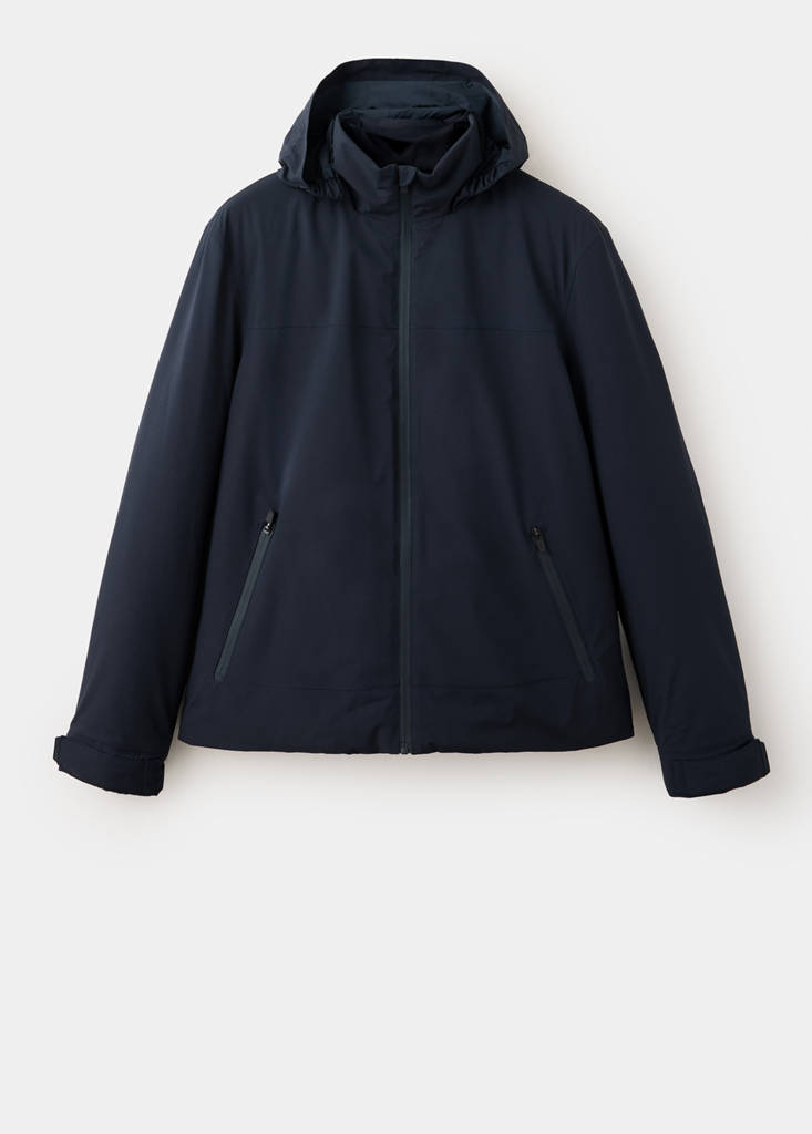 Technical waterproof padded jacket — Night Blue