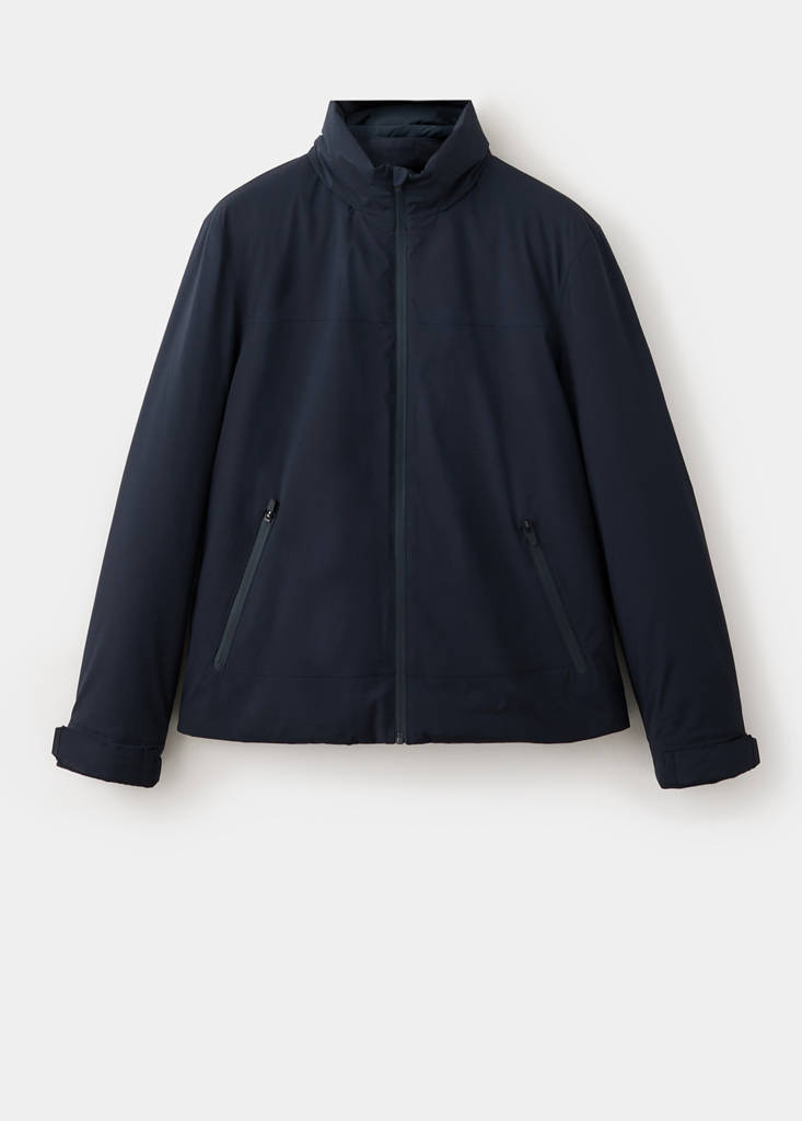 Technical waterproof padded jacket — Night Blue