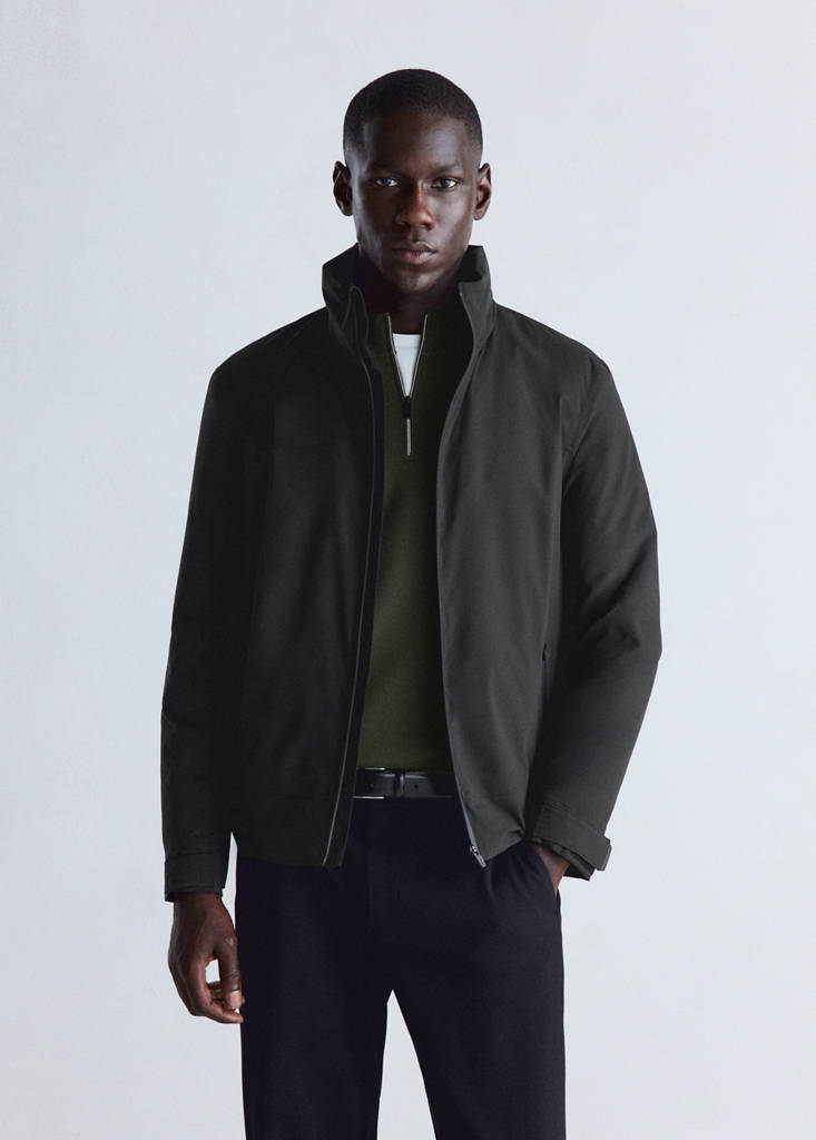 Technical waterproof padded jacket — Black