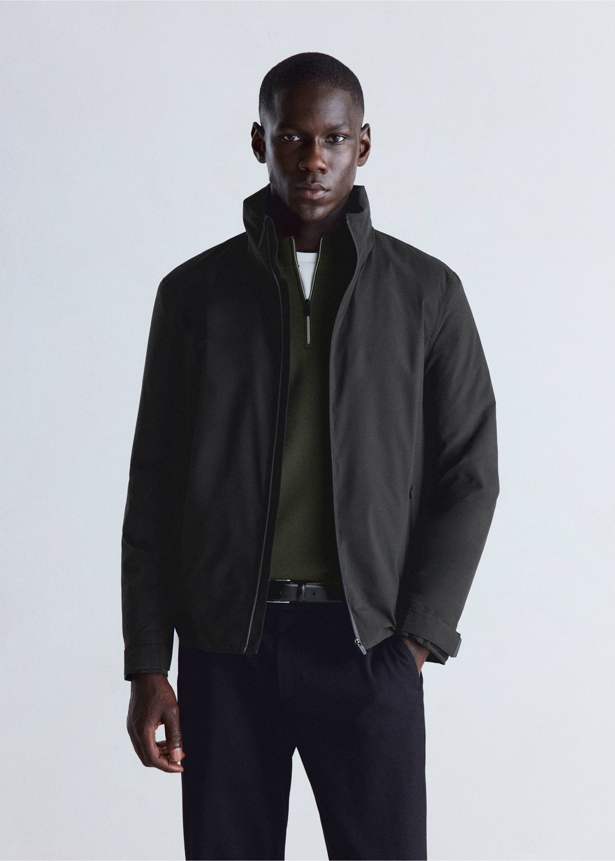 Jacket rian - Medium plane, Black. Ref: 37026726-00.