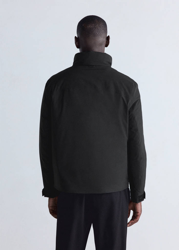 Technical waterproof padded jacket — Black