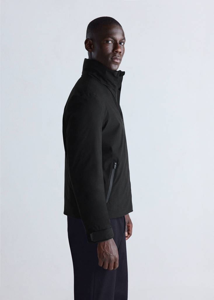 Technical waterproof padded jacket — Black