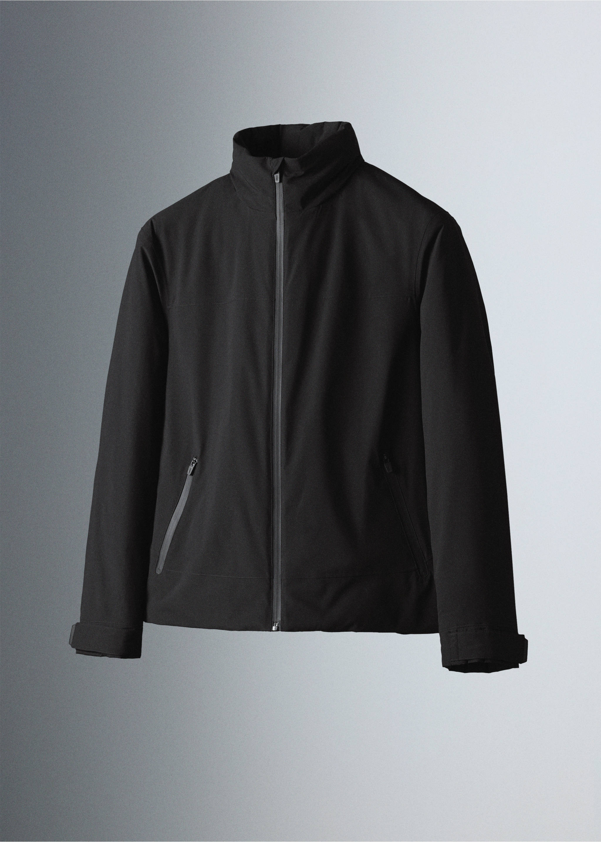Technical packable waterproof padded jacket - Details of the article 5, Black. Ref: 37026726-00.