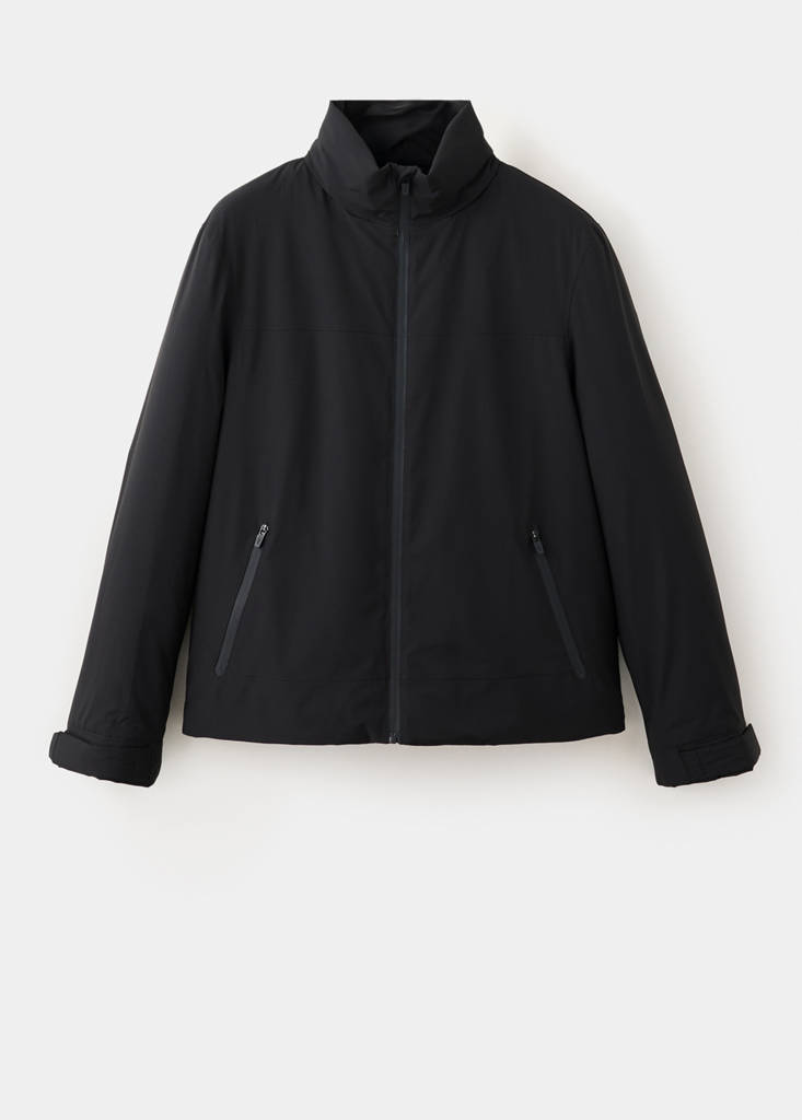 Technical waterproof padded jacket — Black