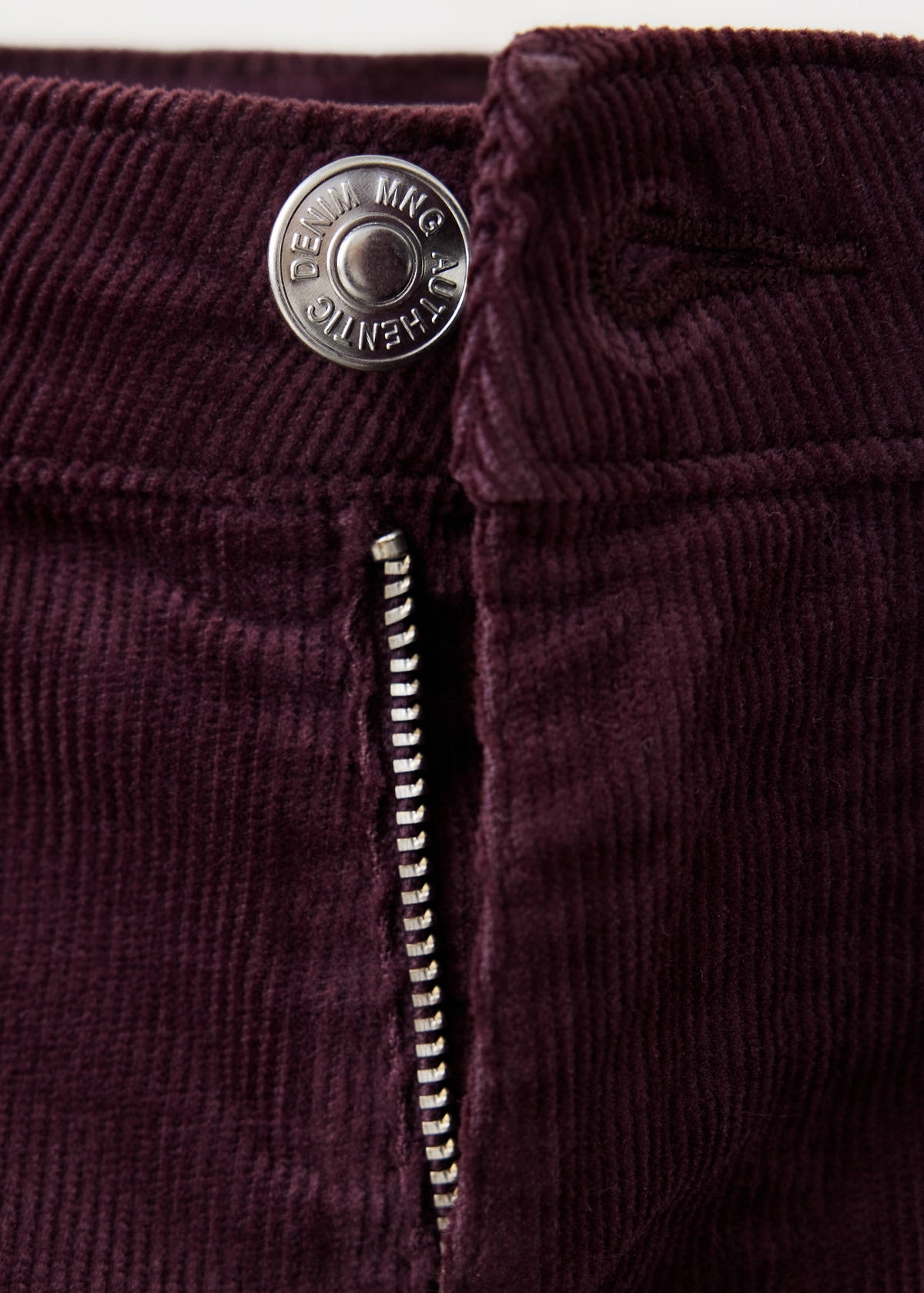 Wide leg corduroy trousers — Burgundy