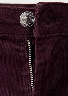 Wide leg corduroy trousers — Burgundy 5