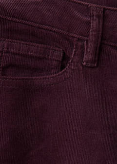 Wide leg corduroy trousers — Burgundy 6