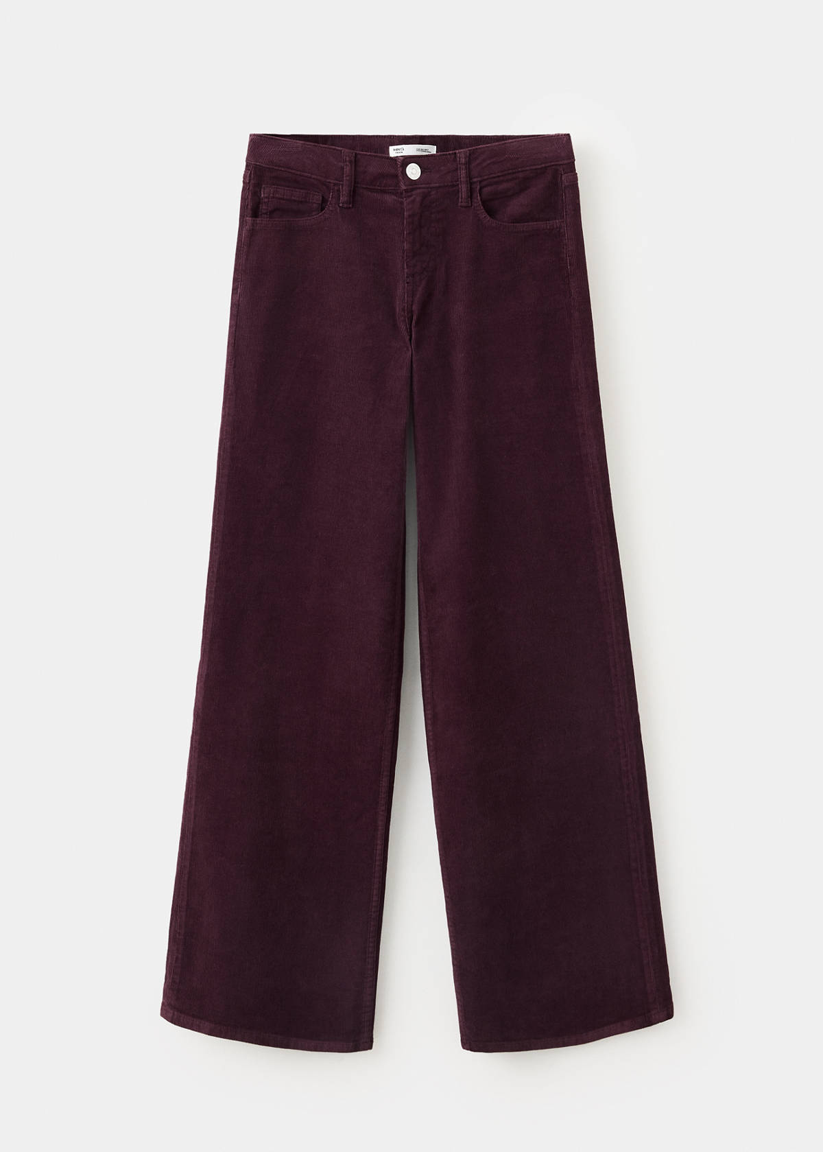 Wide leg corduroy trousers — Burgundy