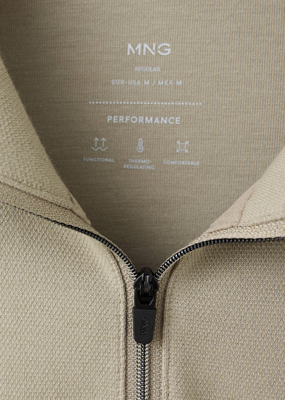 Thermolite® zip-neck sweatshirt — Light/Pastel Grey