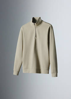 Thermolite® zip-neck sweatshirt — Light/Pastel Grey 6