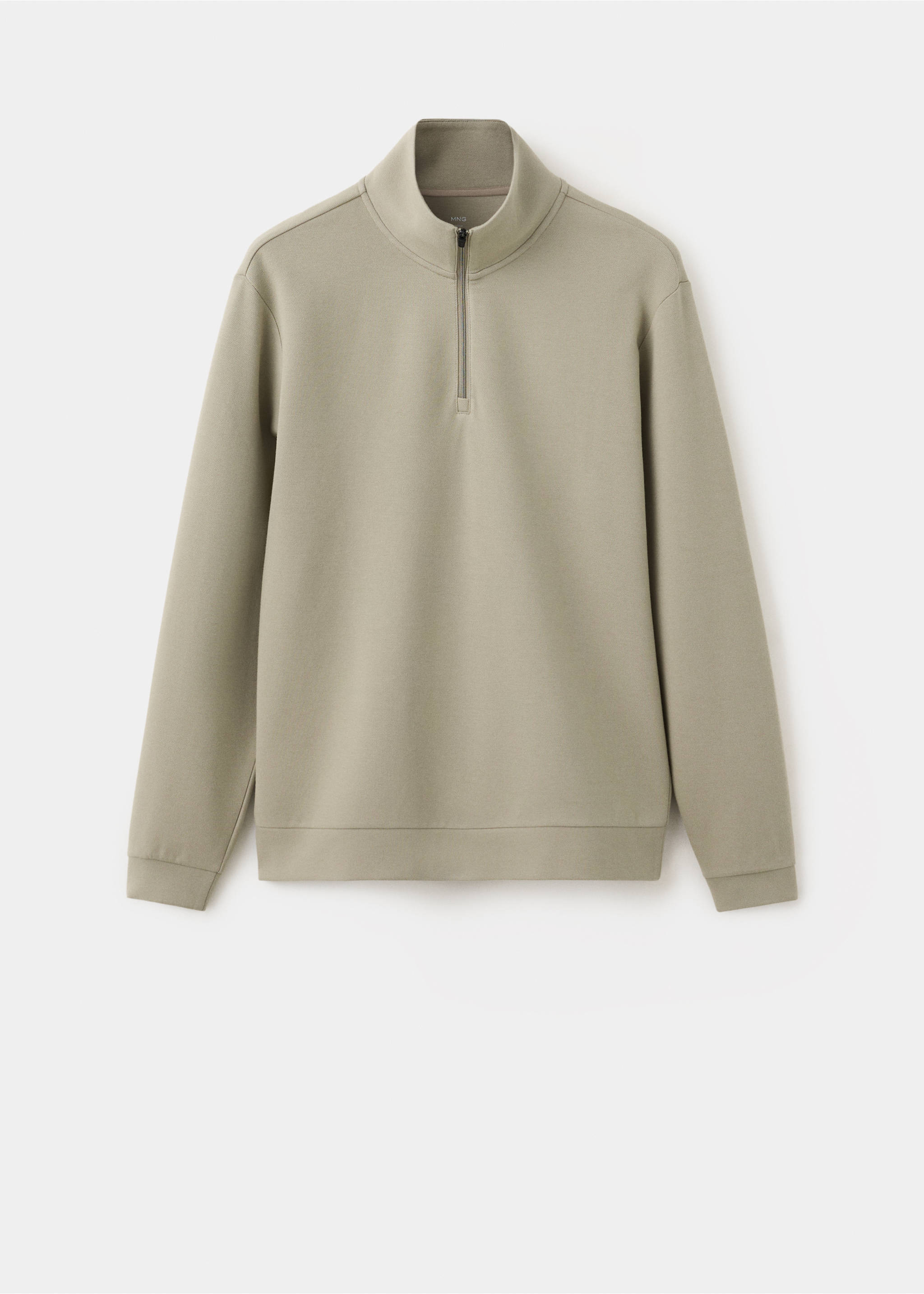 Thermolite®-sweatshirt med dragkedja i halsen - Artikel utan modell, Ljus/Pastellgrå. Ref: 37026728-00.
