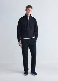Thermolite® zip-neck sweatshirt — Navy 2