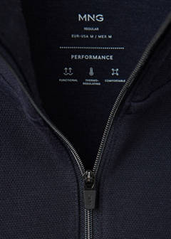 Thermolite® zip-neck sweatshirt — Navy 8