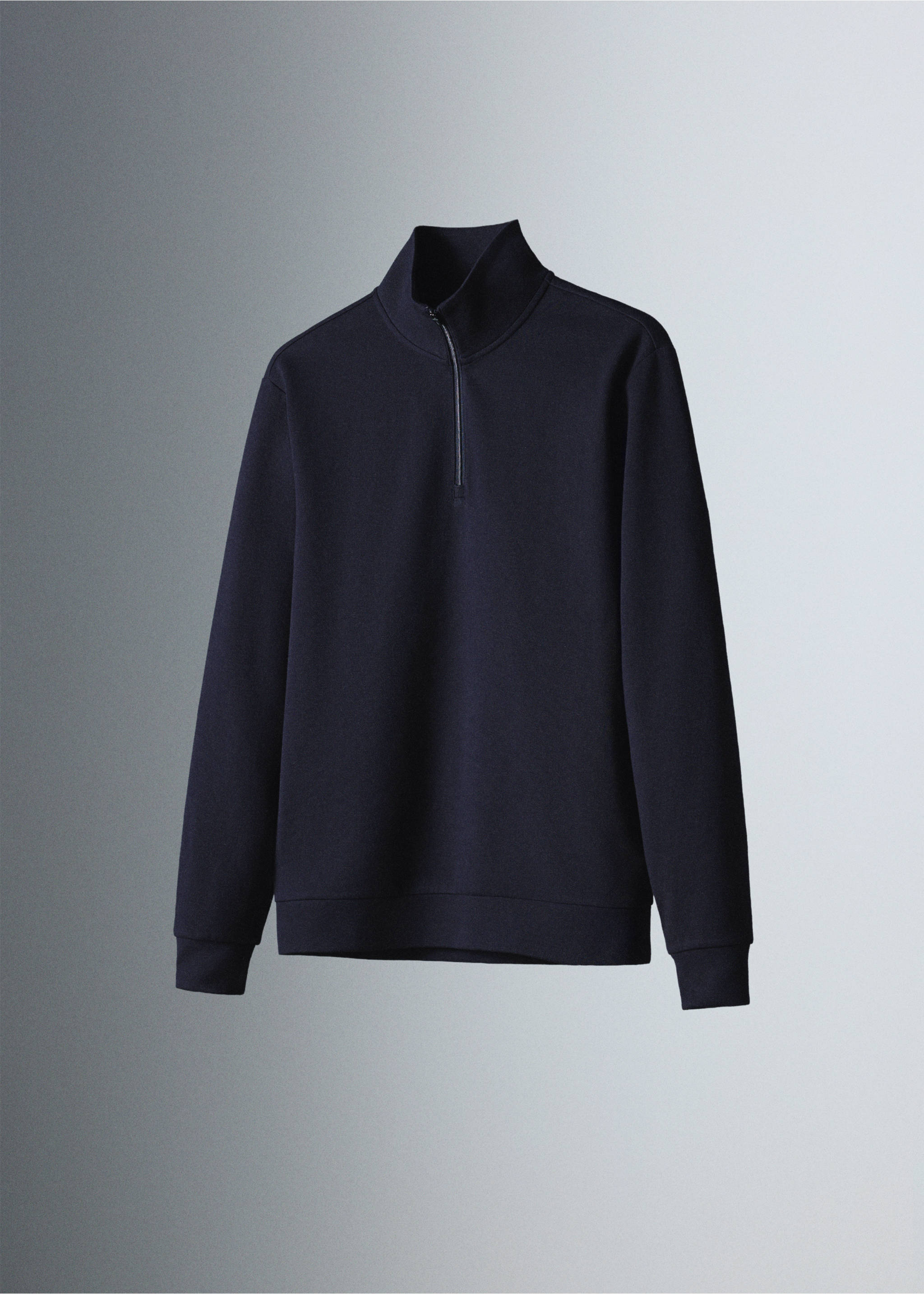 Thermolite® zip-neck sweatshirt - Details of the article 5, Navy. Ref: 37026728-00.