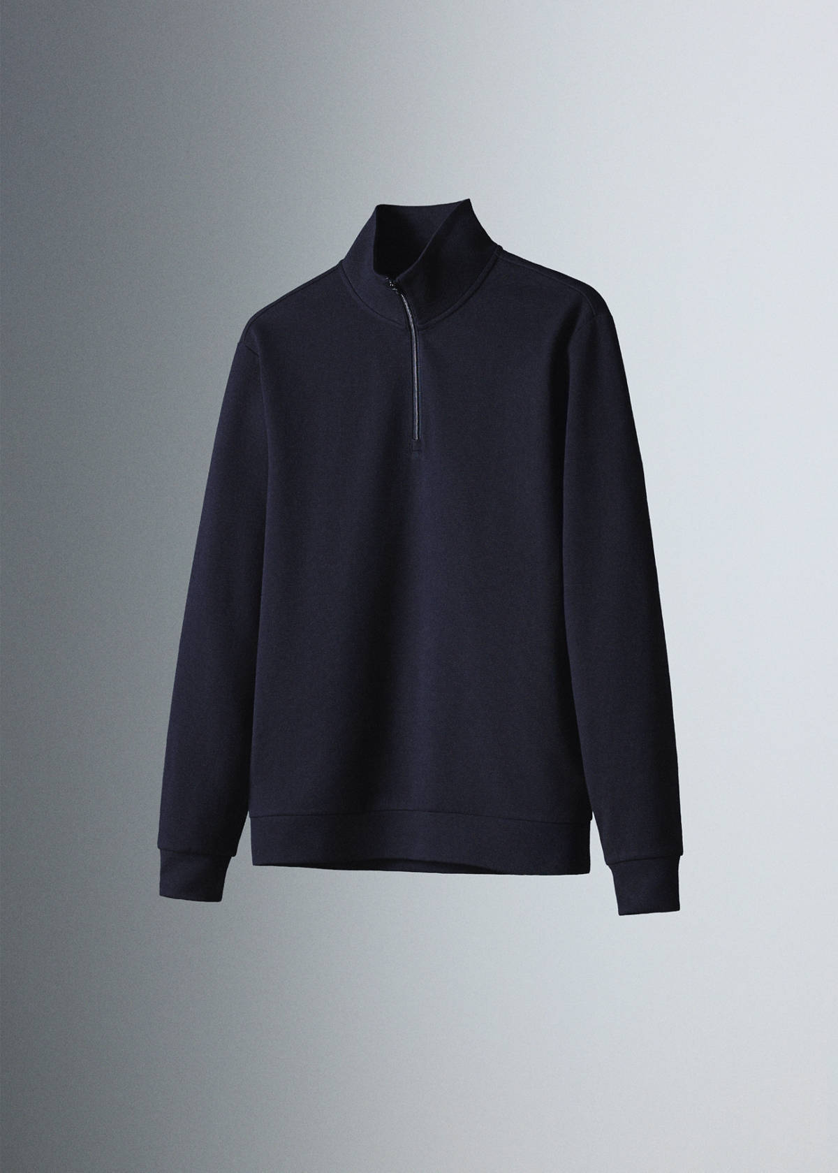 Thermolite® zip-neck sweatshirt — Navy