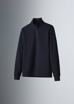 Thermolite® zip-neck sweatshirt — Navy 6