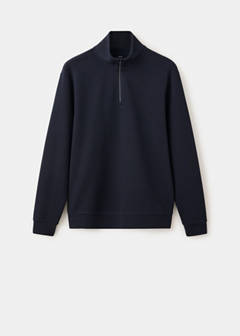 Thermolite® zip-neck sweatshirt — Navy 7