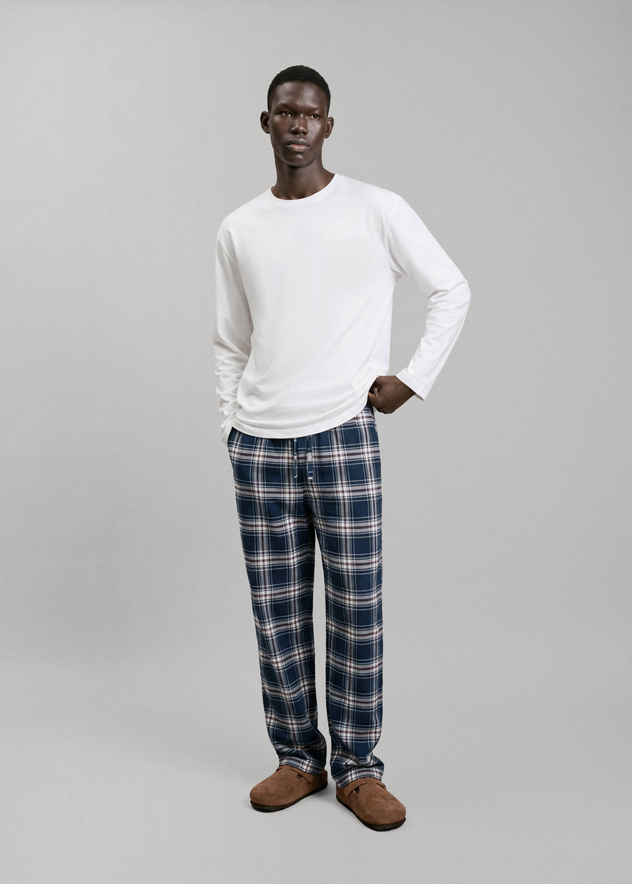 Full cotton check pyjamas - General plane