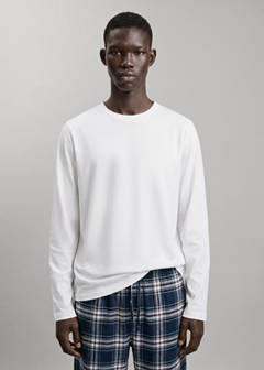 Full cotton check pyjamas — Navy 1