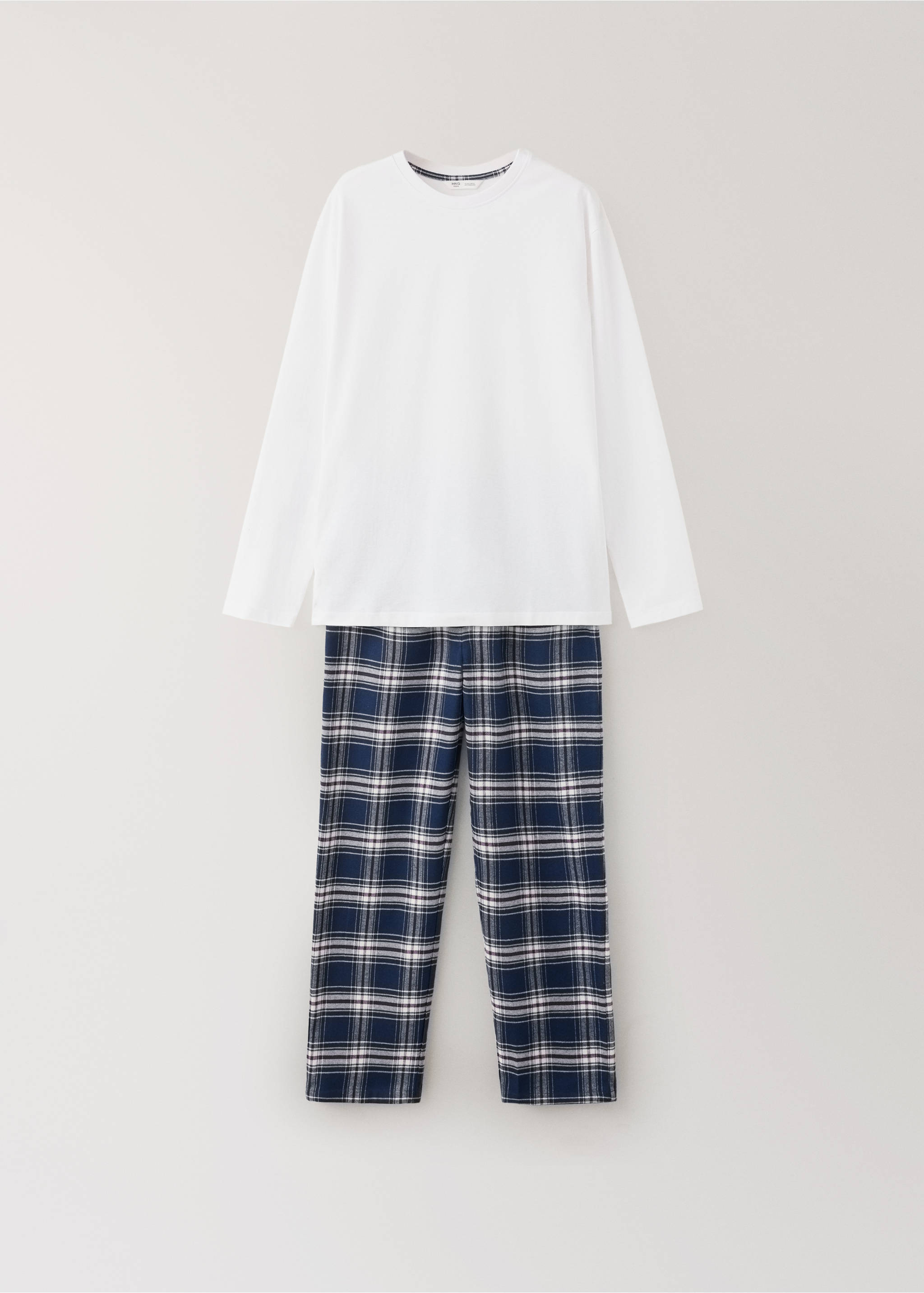 Pijama completo algodón cuadros - Artículo sin modelo, Azul marino. Ref: 37026731-00.