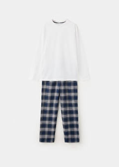 Full cotton check pyjamas — Navy 4