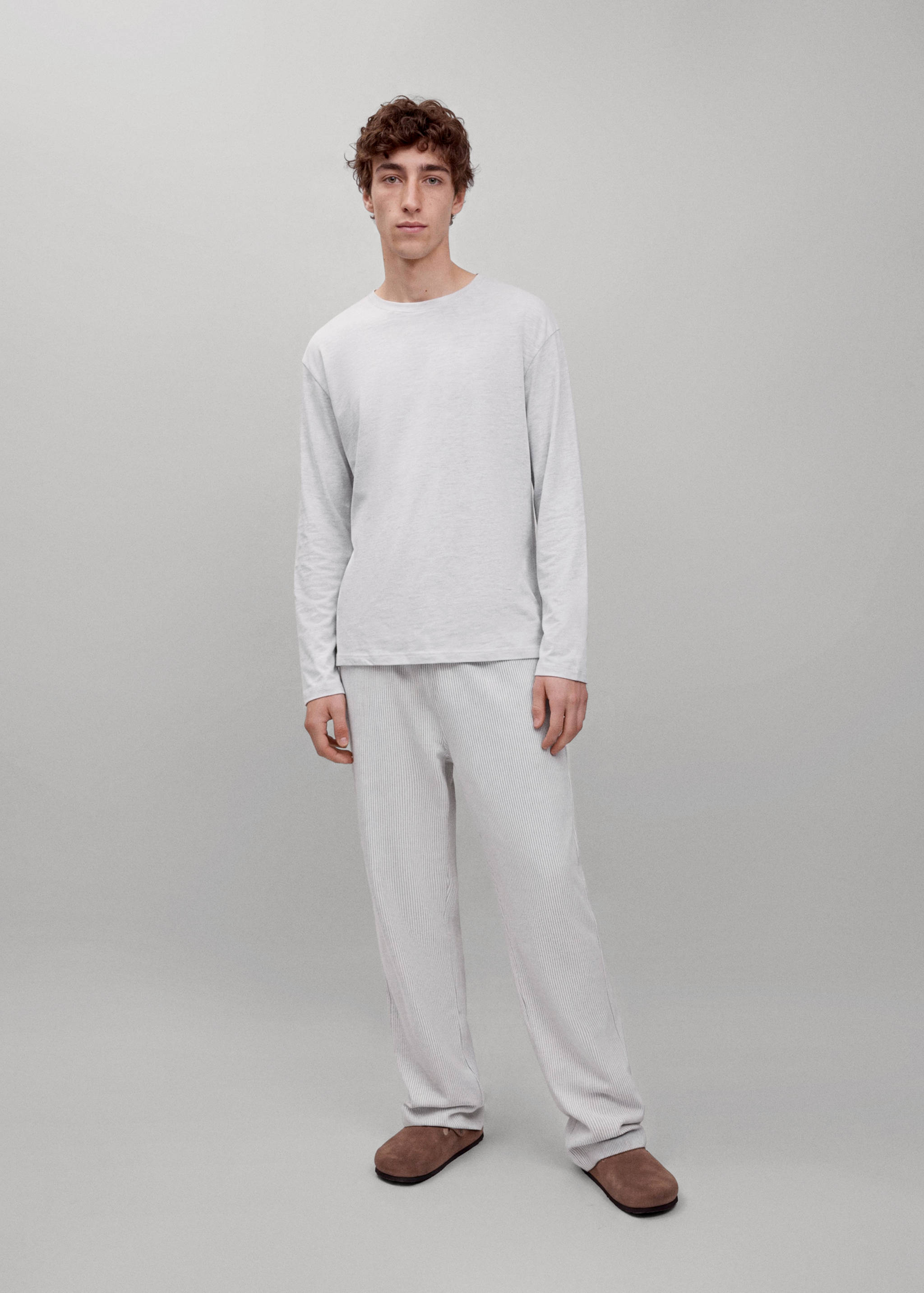 Full-length cotton pajama set - General plane