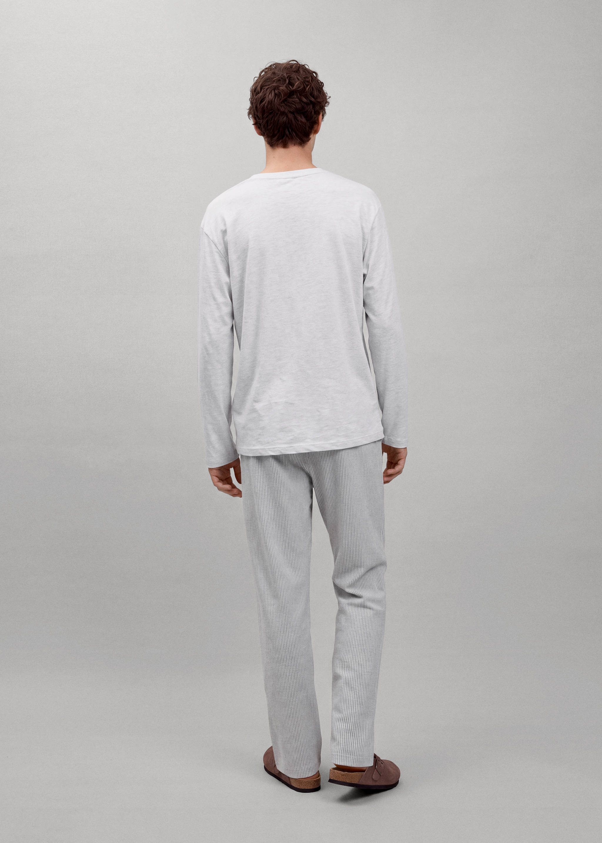 Full-length cotton pajama set - Reverse of the article
