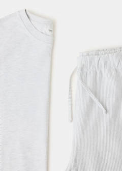 Full-length cotton pajama set — Grey 5