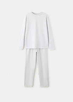 Full-length cotton pajama set — Grey 4