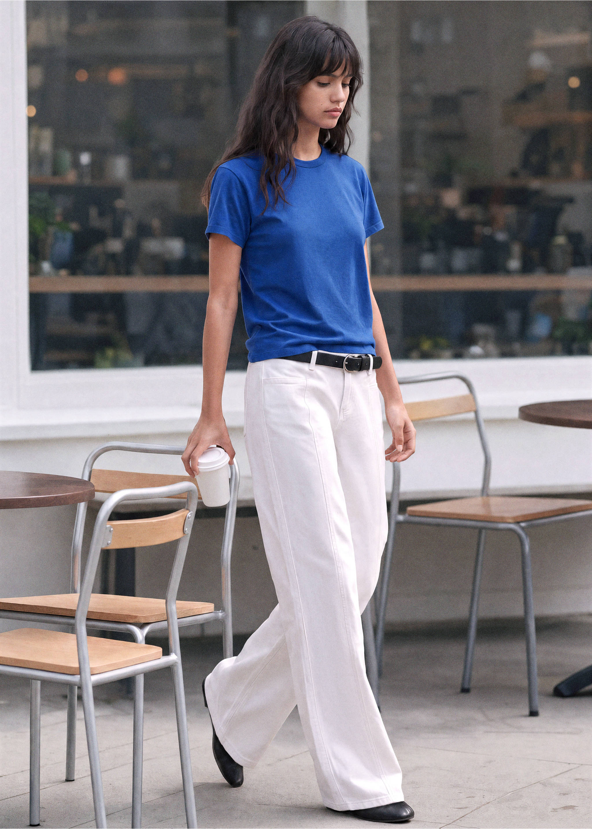 Short-sleeved cotton t-shirt - General plane, Vibrant blue. Ref: 37026744-00.