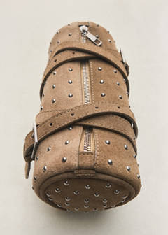 Leather bowling bag — Sand 2